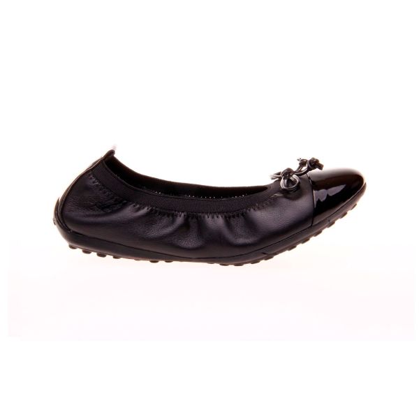 Bailarina colegial con puntera de charol  Geox J11B0F negra – Tallas 32 a 41