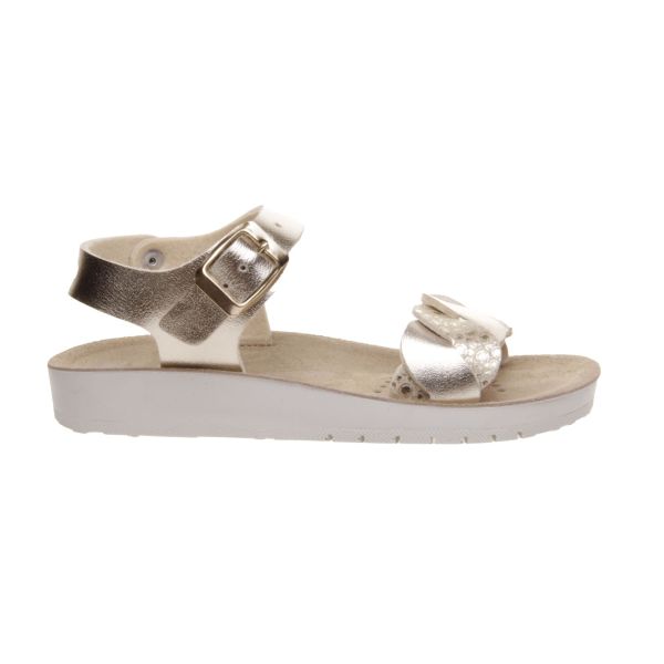 SANDALIAS GEOX RESPIRABLES DE PIEL PARA NIÑAS CON DISEÑO ENTRELAZADO EN COLOR DORADA