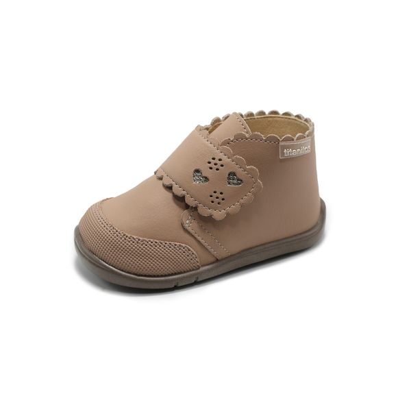 Titanitos bota niña camel con velcro único | Sencilla y segura