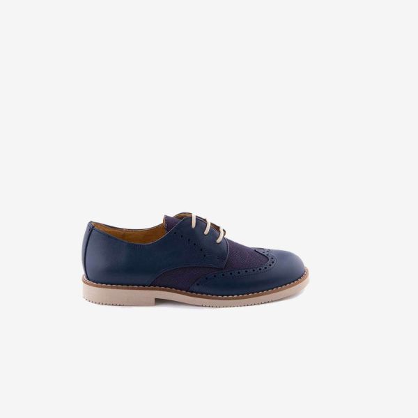 Zapato ceremonia/comunion en lino y ante.