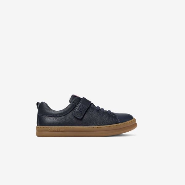 Blucher Camper niño colegial y vestir en marino con velcro
