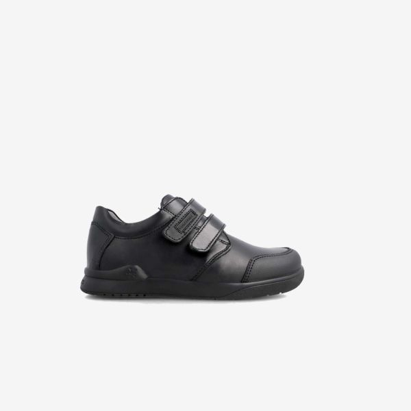 Zapato colegial niño negro doble velcro Biomecanics