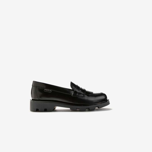 Mocasín colegial niña piel azul marino Pablosky
