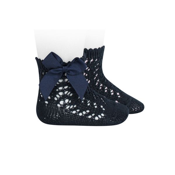 Calcetines Azul Marino con Lazo | Elegancia y comodidad