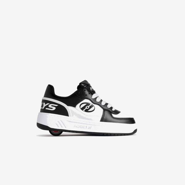 Zapatillas con ruedas negra y blanca niño