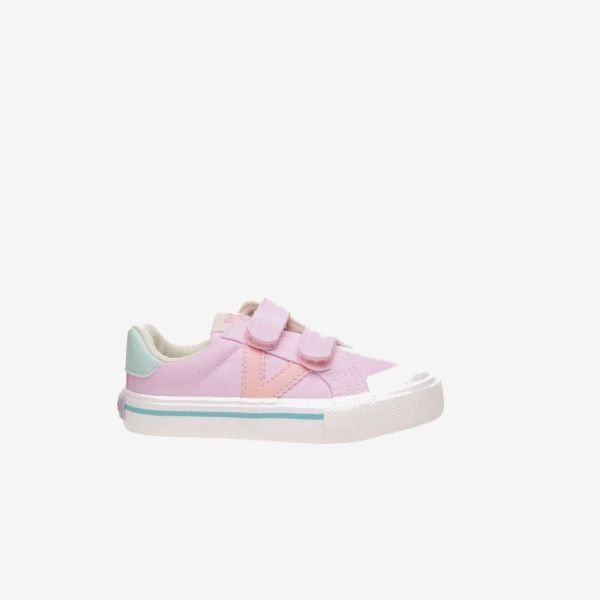 Lona de niña en rosa con velcro y puntera reforzada de Victoria.