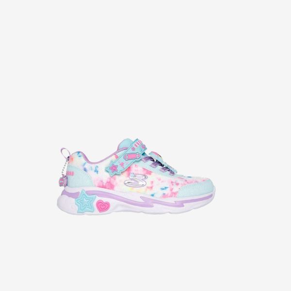 Deportivas Skechers para niña con velcro y luz en la suela