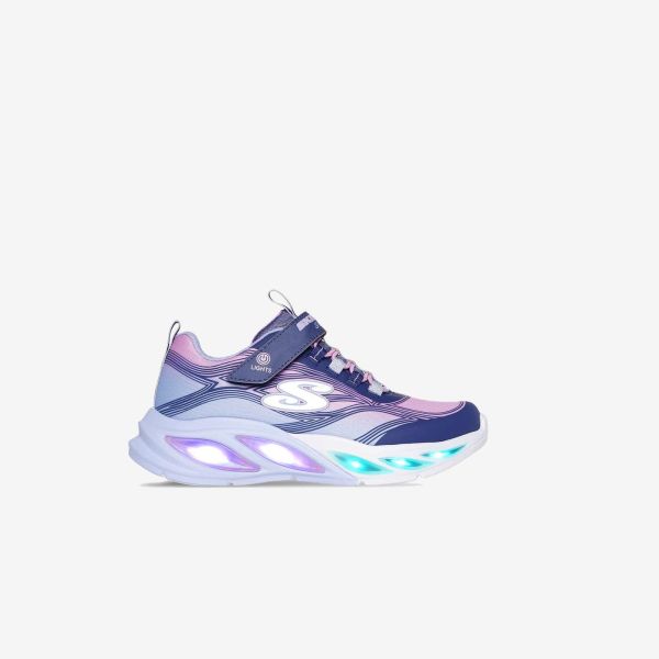 Skechers niña azul y púrpura con luces | Confort, estilo y un toque de magia