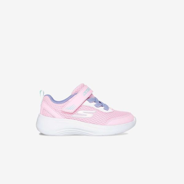 Skechers niña urbanas rosa | Deportivas con velcro y cordón elástico
