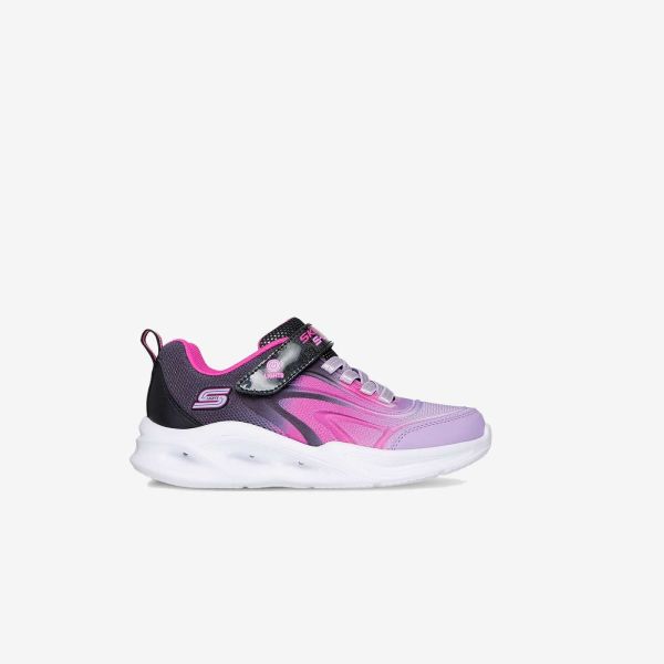Skechers niña deportivas con luces | Púrpura y fucsia low cost