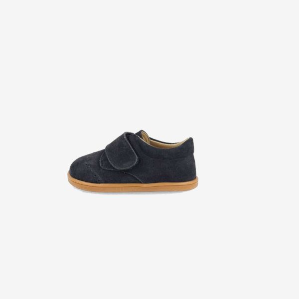 Zapato Blanditos niño vestir en ante azul marino | Flexible y elegante para cada ocasión