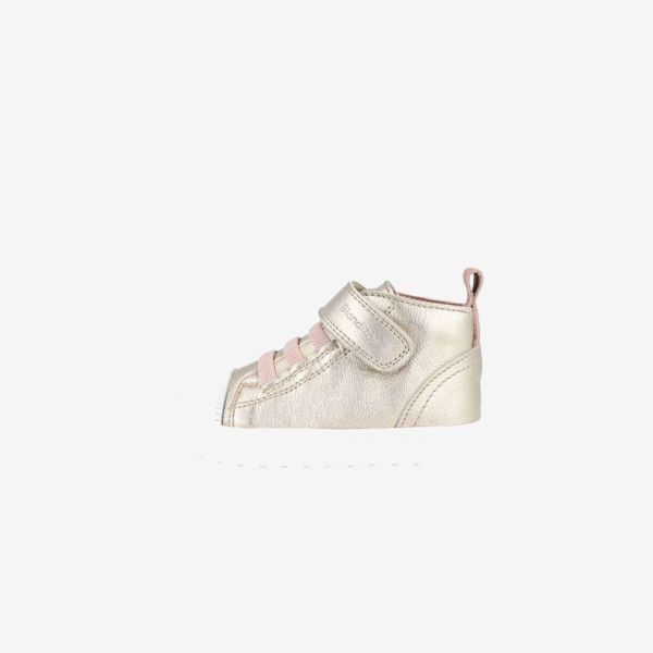 Blanditos bota niña dorada con velcro | Cómoda y especial