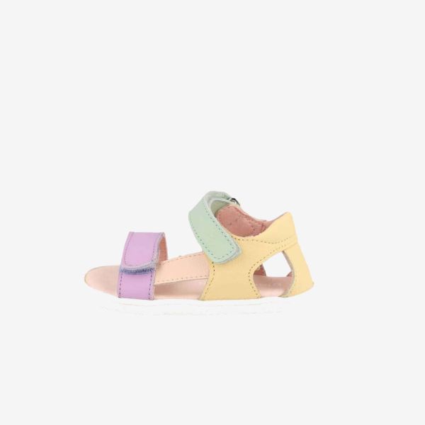 Sandalia respetuosa multicolor de Blanditos para niña | Libertad para los primeros pasos.