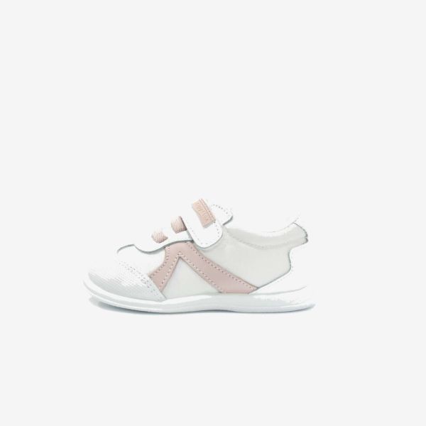 Deportivo Respetuoso de Niña Zapyflex en color Blanco con rosa