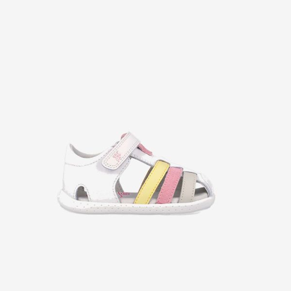 Sandalia niña multicolor respetuosa con velcro y puntera reforzada de Garvalin