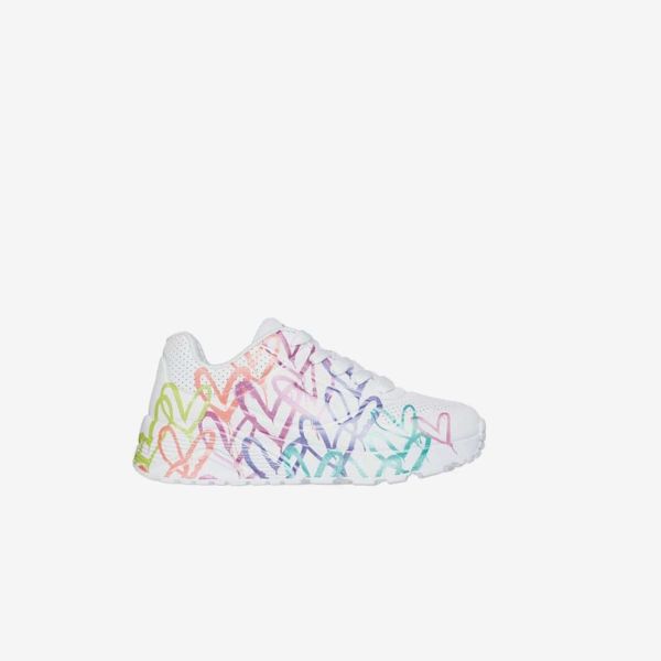 Deportivas cordon de Skechers con corazones multicolor