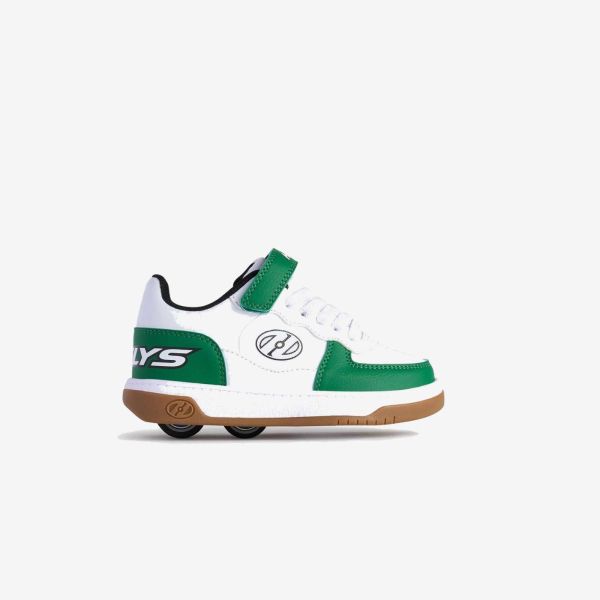 Deportivo Heelys doble ruedas niño de color blanco y verde.